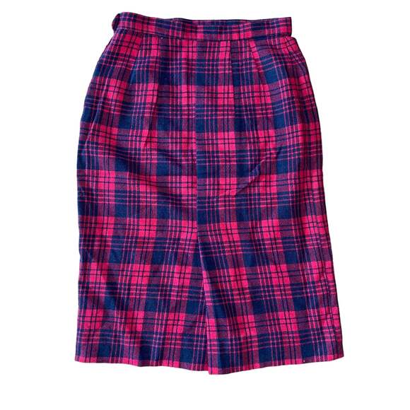 Komatsu Dresses & Skirts - Komatsu Store vintage Plaid skirt waist 12.5”, length 25”small/XS pink blue midi